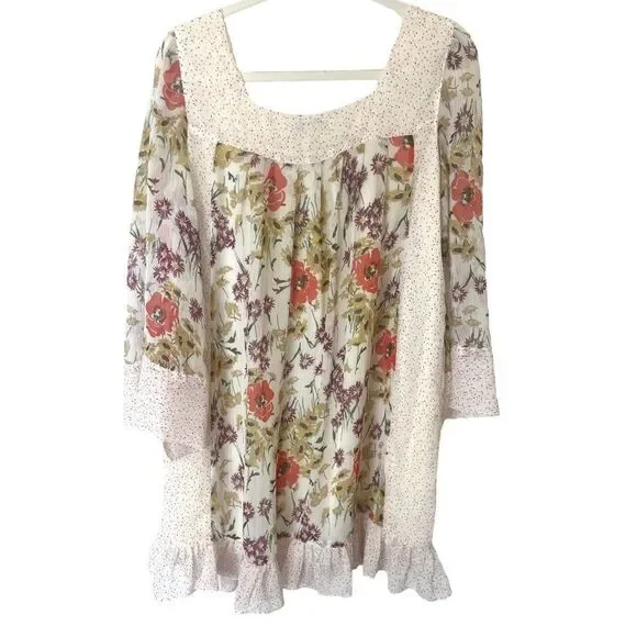 Jovovich Hawk for Target Floral Mini Dress Women's Small Multicolor Ruffle Hem - Picture 2 of 12